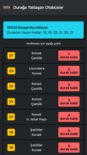 Durağa Yaklaşan Otobüsler ekran görüntüsü
