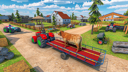 Offroad Tractor Trolley Game ekran görüntüsü