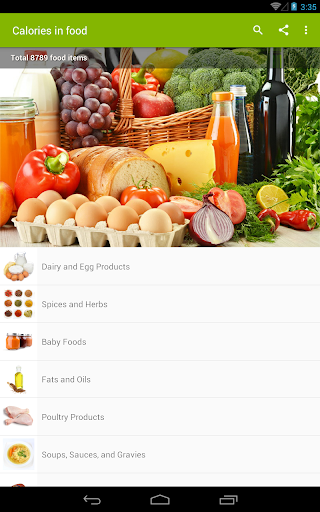 Calories in food ekran görüntüsü
