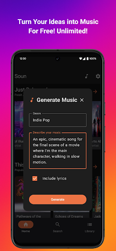 AI Müzik ve Şarkı Oluşturucu - ekran görüntüsü