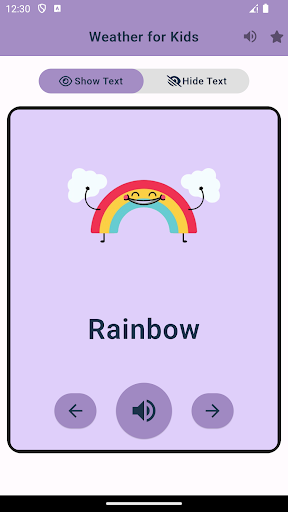 Weather Flashcards For Kids ekran görüntüsü