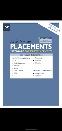 La lettre des Placements ekran görüntüsü
