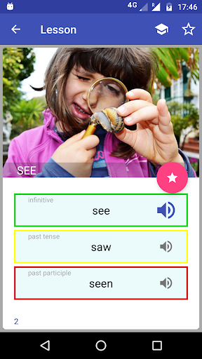 English irregular verbs ekran görüntüsü