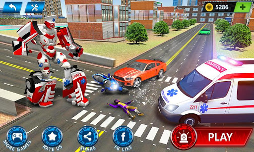 Ambulance Robot City Rescue ekran görüntüsü