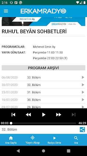 Erkam Radyo ekran görüntüsü