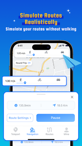 Sahte GPS Sahte konumu - AnyTo ekran görüntüsü
