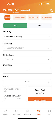 Mashreq Trade ekran görüntüsü