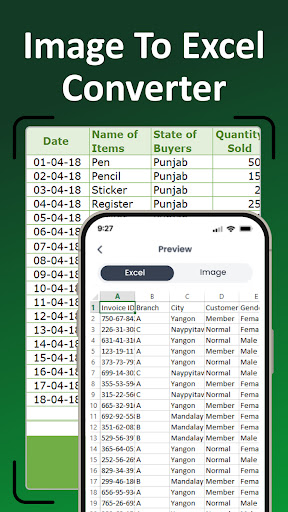 Görüntüyü Excel'e Dönüştür ekran görüntüsü