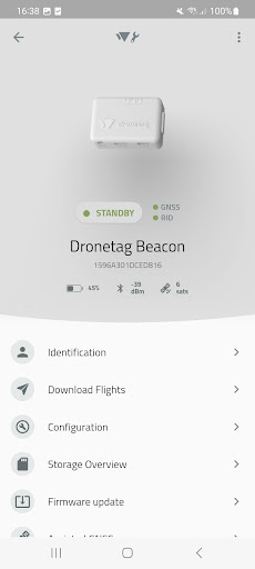 Dronetag Toolbox ekran görüntüsü