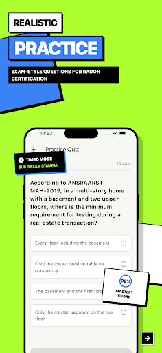 NRPP Radon Measurement Exam ekran görüntüsü