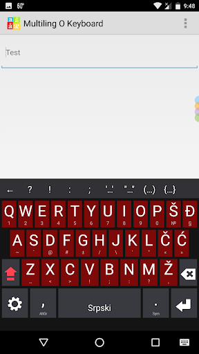 Serbian(Latin) Keyboard plugin ekran görüntüsü