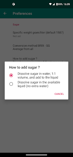 BrixSgCalculator ekran görüntüsü
