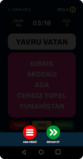 Tabula -Tabu Kelime Oyunu 2025 ekran görüntüsü