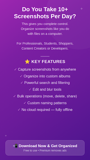 Screenshot Auto Organizer ekran görüntüsü