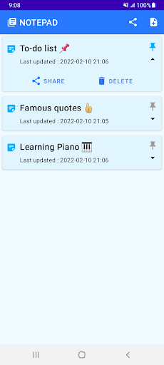 Notepad - offline memo ekran görüntüsü