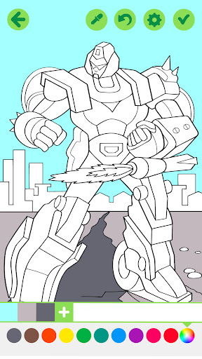 Robots City Coloring for Boys ekran görüntüsü