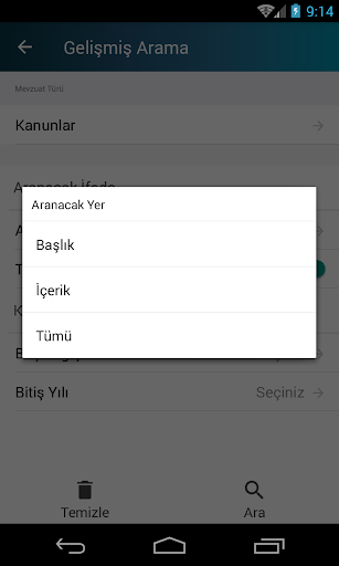 T.C. Mevzuat Bilgi Sistemi ekran görüntüsü