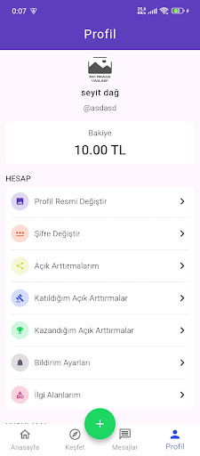 SUBid- Açık Arttırma ekran görüntüsü