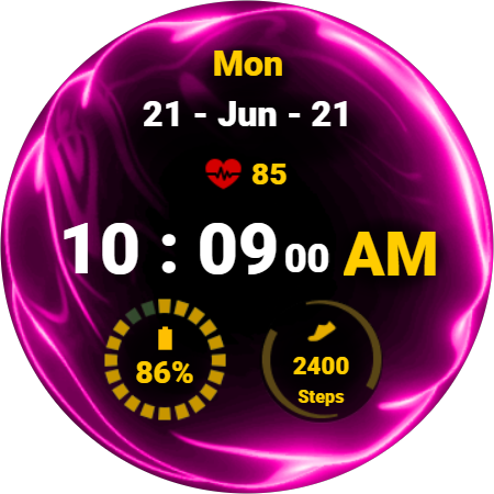 Fluid Pink Watch Face ekran görüntüsü