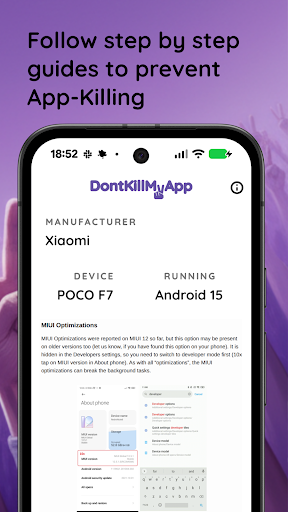 DontKillMyApp ekran görüntüsü