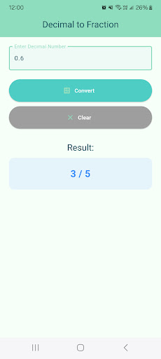 Decimal to Fraction Converter ekran görüntüsü