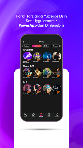 PowerApp: Radyo, Podcast, DJ ekran görüntüsü