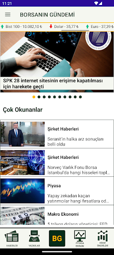 Borsanın Gündemi ekran görüntüsü