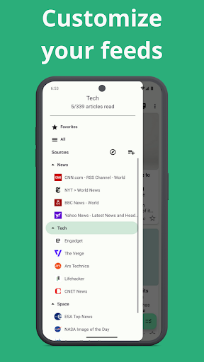 StreamSphere - RSS Reader ekran görüntüsü
