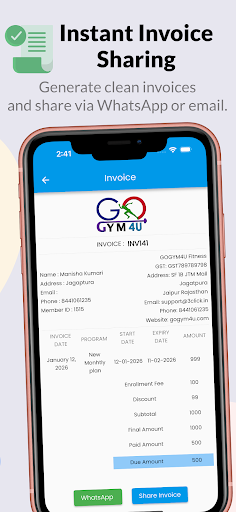 GoGym4U: Gym Management App ekran görüntüsü