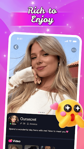 Oursecret-Live Video Chat ekran görüntüsü