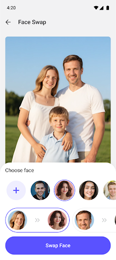 AI Face Swap - MultiFace ekran görüntüsü
