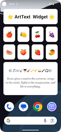 ArtText Widget ekran görüntüsü
