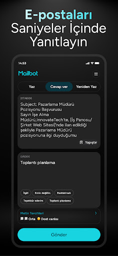 Mailbot - AI Email Writer ekran görüntüsü