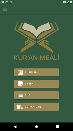 Kuran ve Meali ekran görüntüsü