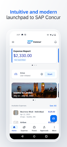 SAP Concur ekran görüntüsü