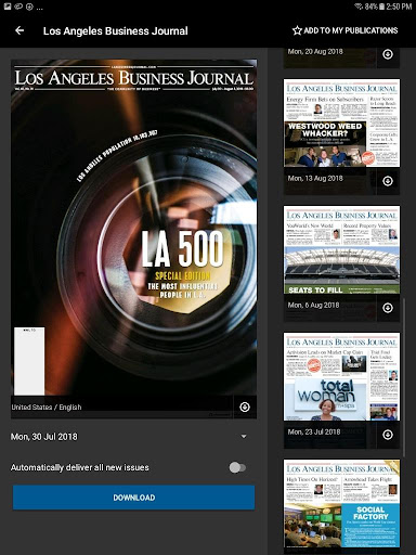 LA Business Journal ekran görüntüsü