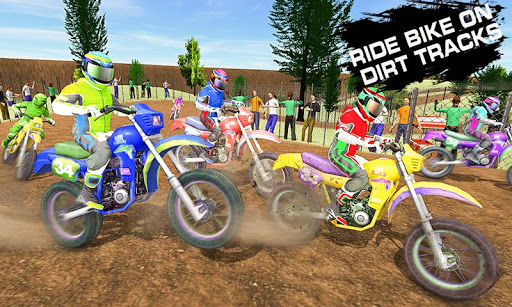 Dirt track yarış moto yarışçıs ekran görüntüsü