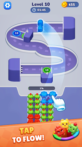 Block Flow: Color Hole Jam ekran görüntüsü