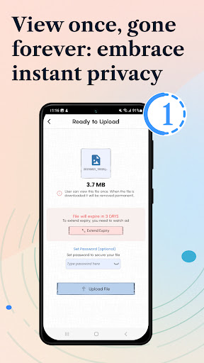 LinkFileShare: Send via link ekran görüntüsü