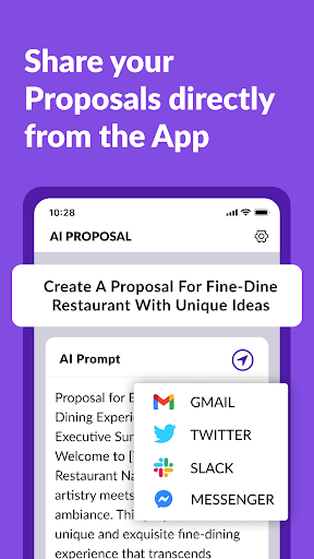 AI Proposal Writer, Generator ekran görüntüsü