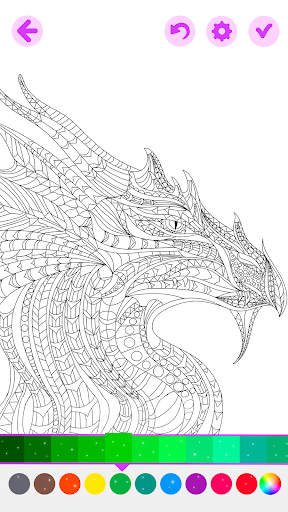 Magic Dragon Coloring Book ekran görüntüsü