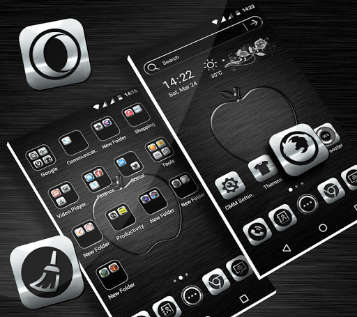 Crystal Silver Launcher Theme ekran görüntüsü
