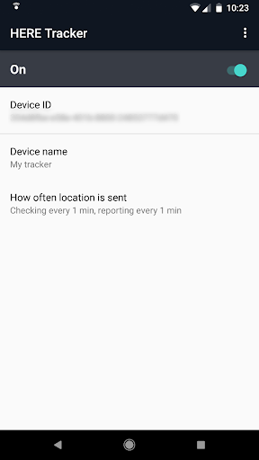 HERE Tracker ekran görüntüsü