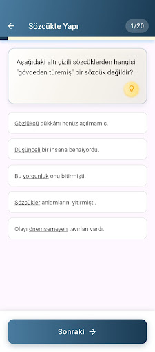 Türkçe Soru Bankası ekran görüntüsü