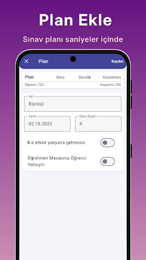 Kelebek: Sınav Oturma Planı ekran görüntüsü