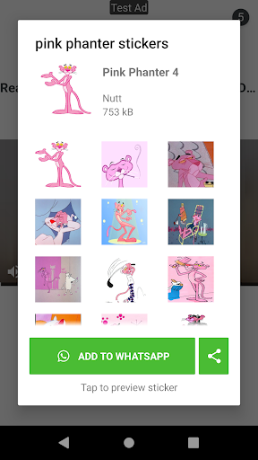 Pink Phanter Stickers ekran görüntüsü