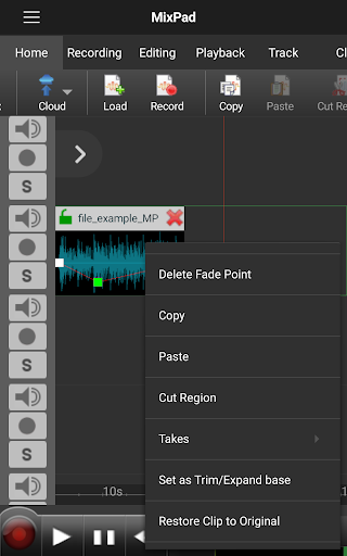 MixPad Multitrack Mixer ekran görüntüsü