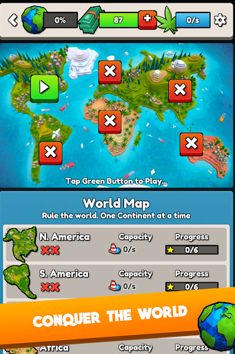 Weed War Clicker - Clicker oyu ekran görüntüsü