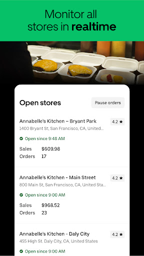 Uber Eats Manager ekran görüntüsü