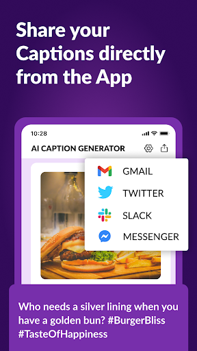 AI Caption Generator, Writer ekran görüntüsü